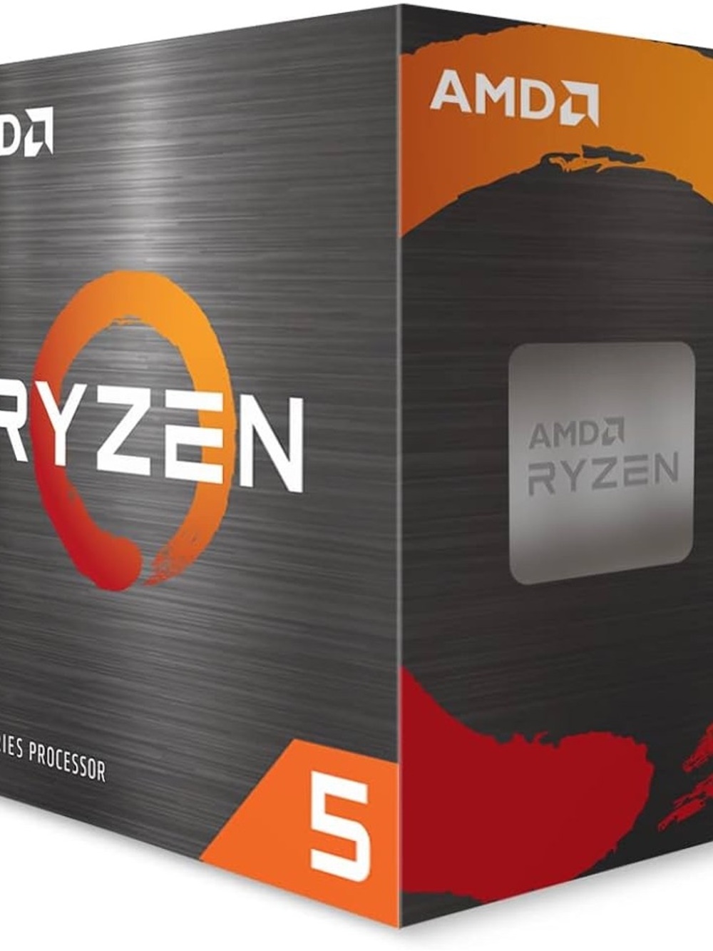 AMD Ryzen 5 Box in Black, Orange and Red Accents